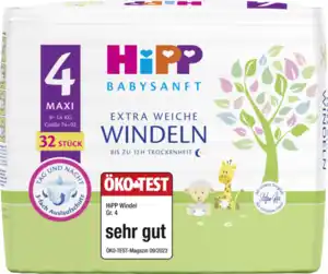 HiPP Babysanft Windeln Maxi Größe 4 (9-14 kg)