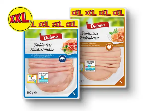 Bild 1 von Dulano Delikatess Kochschinken/Putenbrust XXL,  300 g