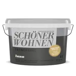 Schöner Wohnen Farbe Trendfarbe 'Luna' schwarzgrau matt 1 l