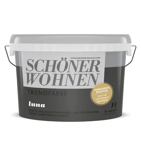 Bild 1 von Schöner Wohnen Farbe Trendfarbe 'Luna' schwarzgrau matt 1 l