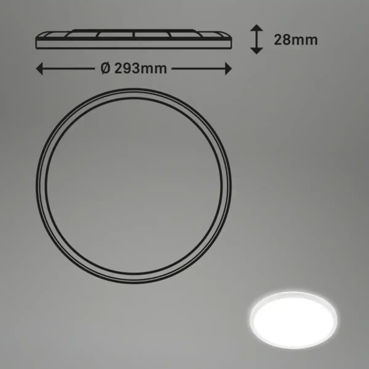 Bild 4 von BRILONER LED Panel »SLIM«, ø: 29,3 cm, 18 W, 230 V