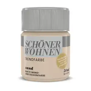 Schöner Wohnen Farbe Trendfarbe 'Sand' sandfarben matt 50 ml