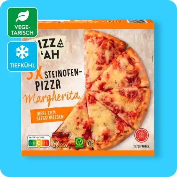 Bild 1 von PIZZA’AH Steinofen-Pizza, Margherita