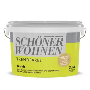 Schöner Wohnen Farbe Trendfarbe 'Fresh' apfelgrün matt 2,5 l