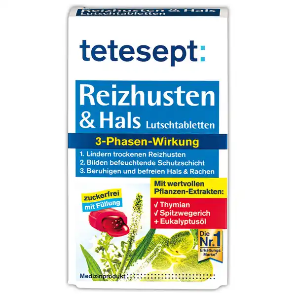 Bild 1 von Tetesept Reizhusten & Hals Lutschtabletten