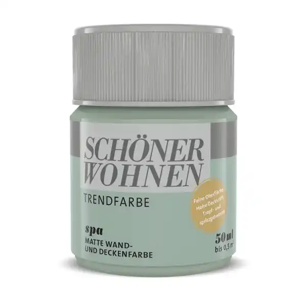 Bild 1 von Schöner Wohnen Farbe Trendfarbe 'Spa' graugrün matt 50 ml