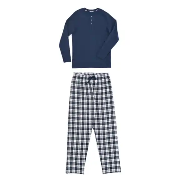 Bild 1 von Flanell Pyjama, blau, XL