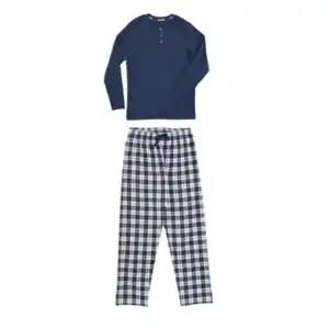 Flanell Pyjama, blau, M