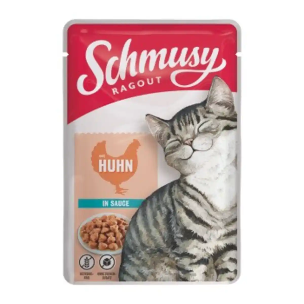 Bild 1 von Schmusy Ragout Nassfutter Katze Adult in Sauce Huhn 22x100 g