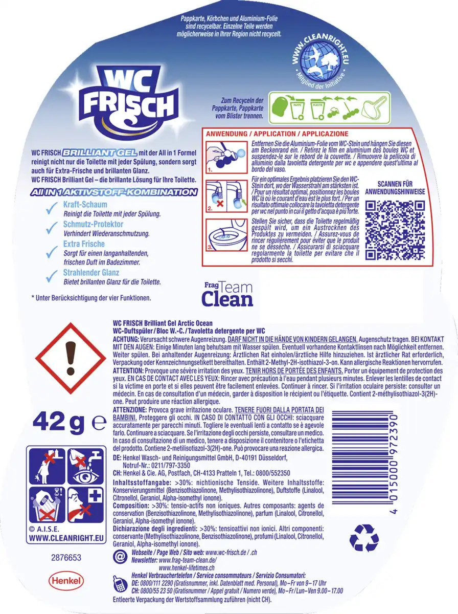 Bild 2 von WC FRISCH Brilliant Gel All in 1 Alpine Lake, 42 g