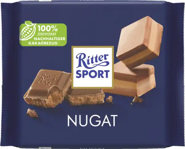 Bild 1 von Ritter Sport Nugat Tafelschokolade, 100 g