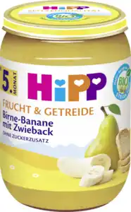 HiPP Bio Frucht & Getreide Birne-Banane mit Zwieback ab 5. Monat, 190 g