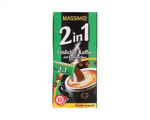 Massimo 2in1 Löslicher Kaffee mit Kaffeeweißer 140 g 10er