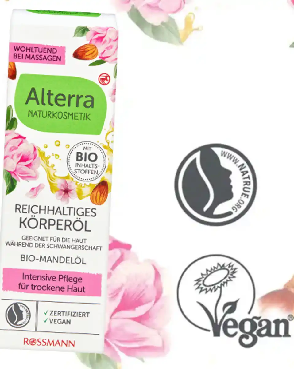 Bild 3 von Alterra NATURKOSMETIK Körperöl Bio-Pfingstrose & Bio-Mandel, 100 ml