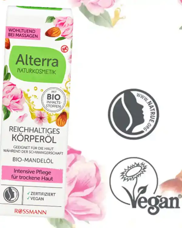 Bild 3 von Alterra NATURKOSMETIK Körperöl Bio-Pfingstrose & Bio-Mandel, 100 ml