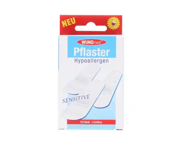 Bild 1 von WUNDmed®  Pflaster Hypoallergen sensitive 10er 2 versch. Größen