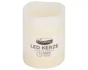 O’canny LED Kerze mit Timer champagner 5 x 6,5 cm