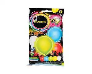 LED Luftballons bunt Brenndauer 15 Std. 5er