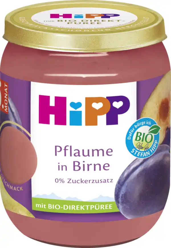 Bild 1 von HiPP Bio Pflaume in Birne, 160 g