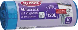 RUBIN Abfallsack mit Zugband 120 l