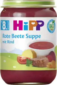 HiPP Bio Rote Beete Suppe mit Rind ab 8. Monat, 190 g