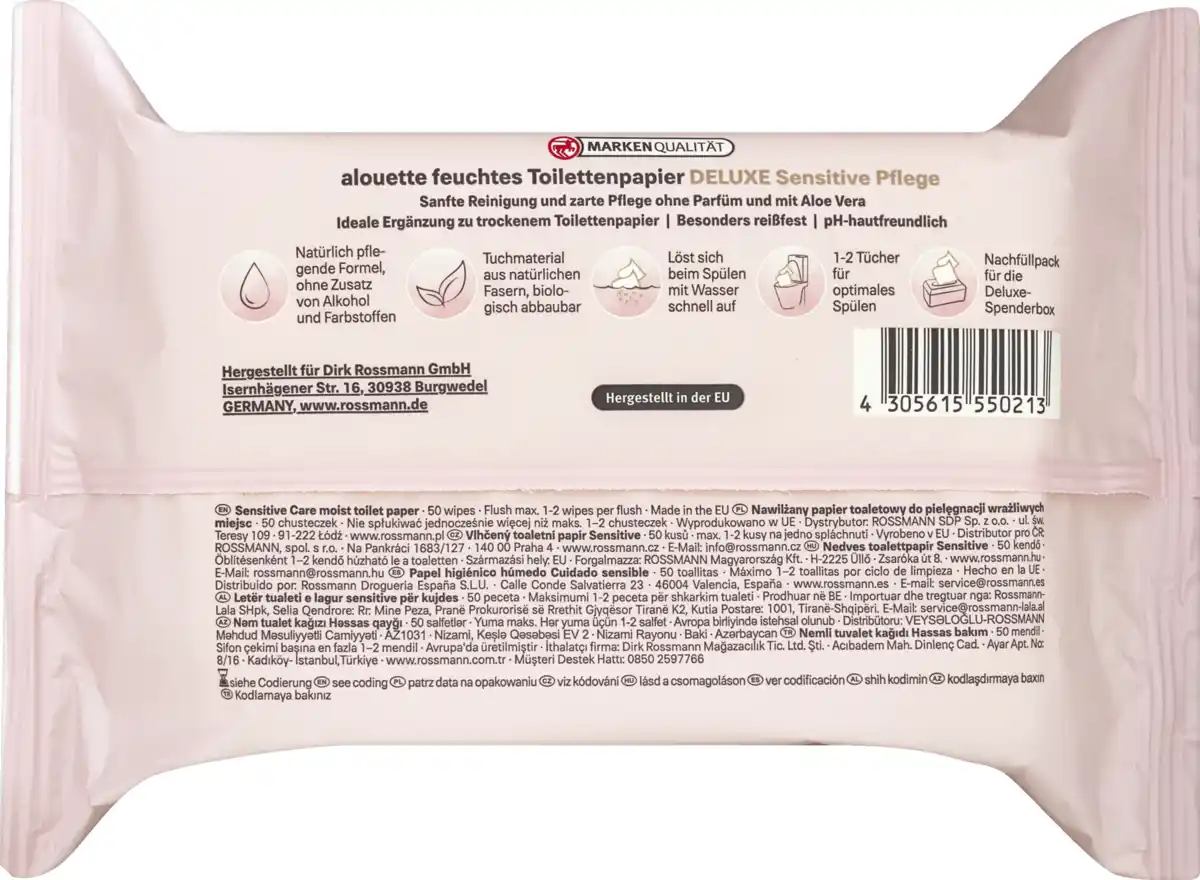 Bild 2 von alouette feuchte Toilettentücher sensitiv Deluxe