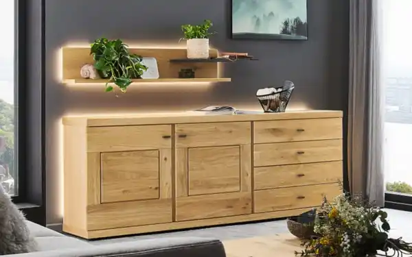 Bild 1 von VENJAKOB - Sideboard next level 3000 in Wildeiche hell soft gebürstet geölt teilmassiv