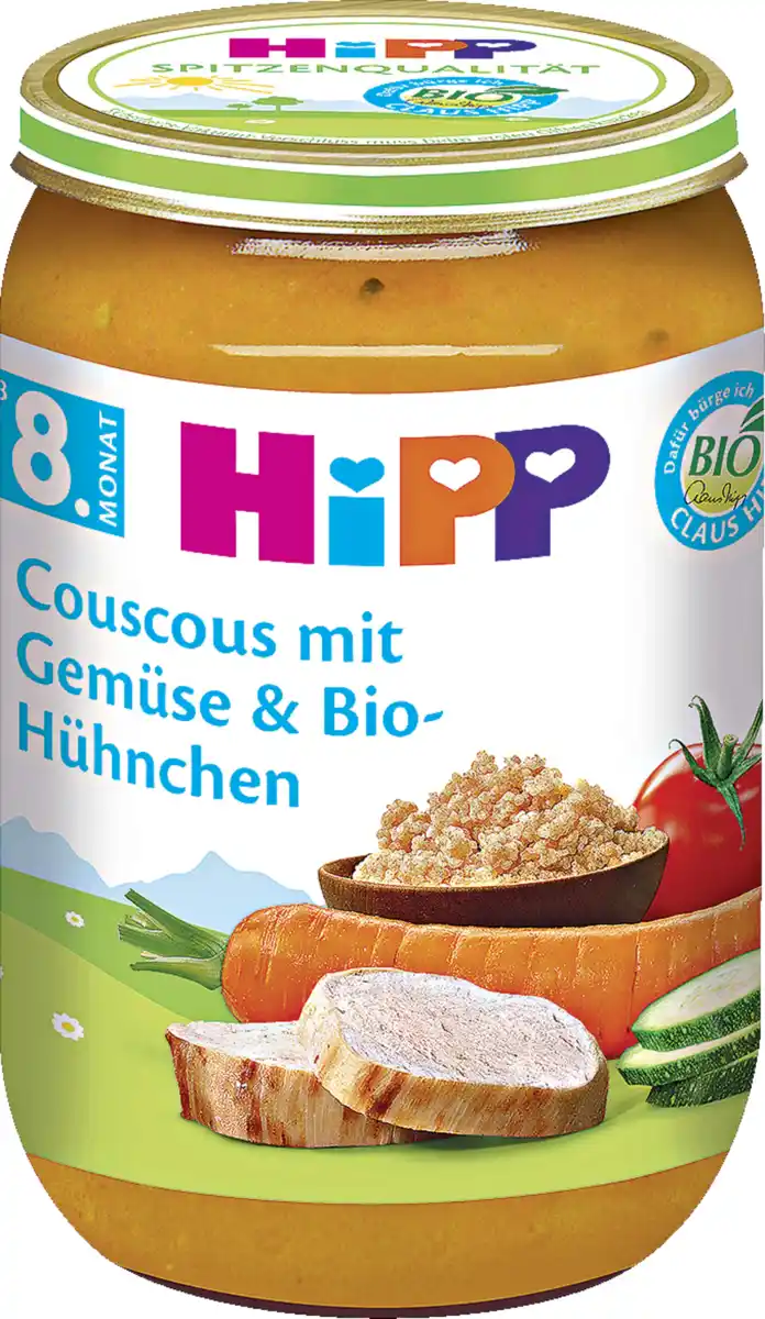 Bild 1 von HiPP Bio Couscous mit Gemüse & Bio-Hühnchen, 220 g