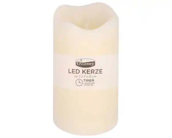 Bild 1 von O’canny LED Kerze mit Timer champagner 7 x 13 cm