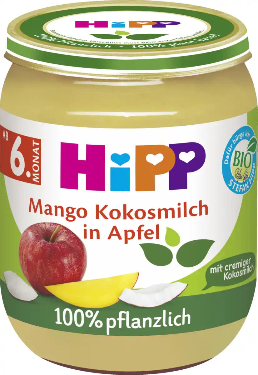 Bild 1 von HiPP Bio Mango Kokosmilch in Apfel, 160 g