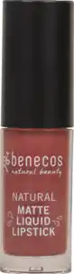 benecos Natural Matte Liquid Lipsticks rosewood romance, 5 ml