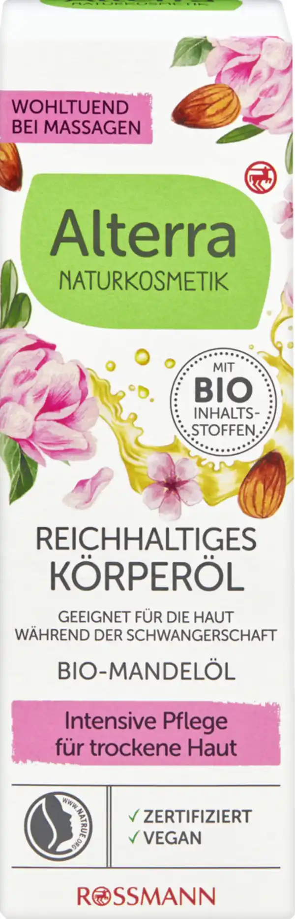 Bild 1 von Alterra NATURKOSMETIK Körperöl Bio-Pfingstrose & Bio-Mandel, 100 ml