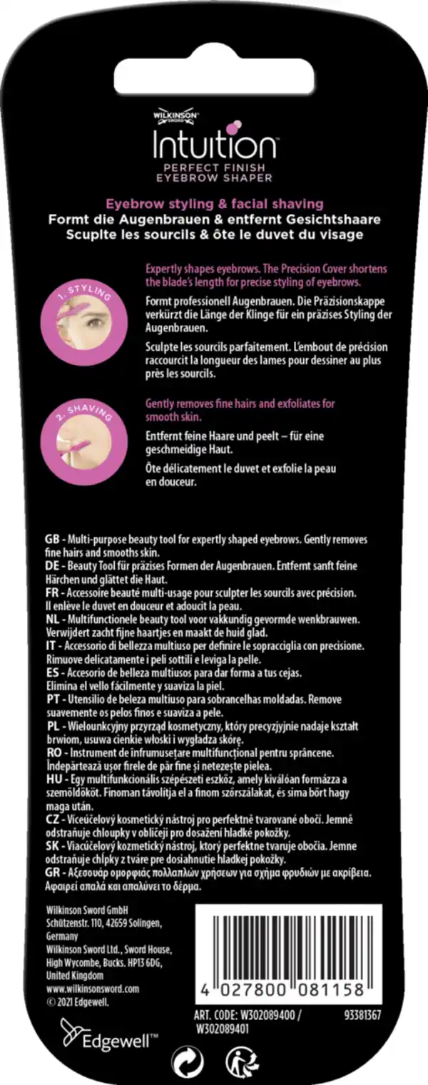 Bild 2 von Wilkinson Sword Intuition Perfect Finish Augenbrauen Rasierer