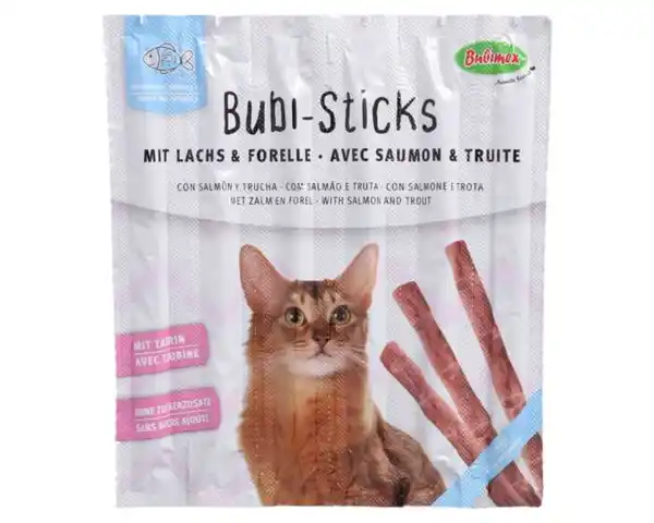 Bild 1 von Bubimex Katzensnack Sticks Lachs und Forelle 6er