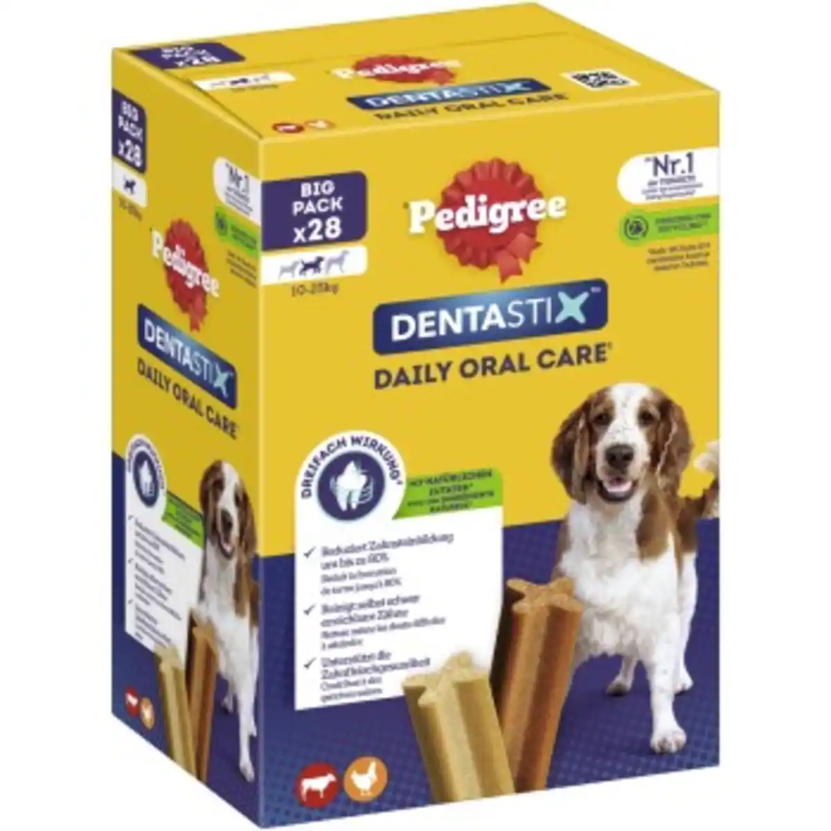 Bild 1 von Pedigree Zahnpflege Dentastix Multipack 28 Stück für mittelgroße Hunde