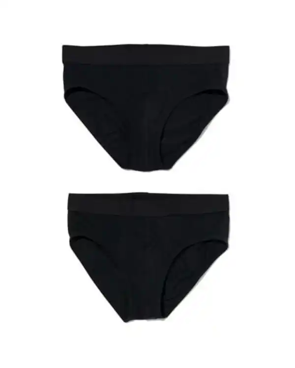 Bild 2 von 2er-Pack Herren-Slips, Real Lasting Cotton schwarz
