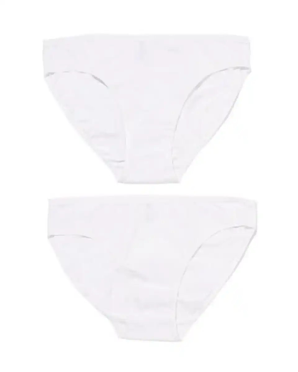 Bild 1 von 2er-Pack Damen-Slips, Baumwolle/Elasthan weiß