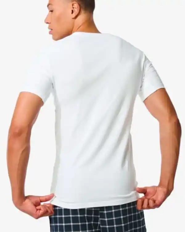 Bild 3 von Herren-T-Shirt, Regular Fit, V-Ausschnitt, Anti-Transpiration weiß