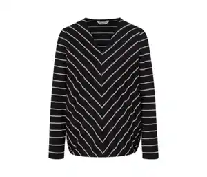 Gestreiftes Blusenshirt aus Modal-Mix