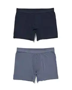 2er-Pack Herren-Boxershorts, lang, Real Lasting dunkelblau