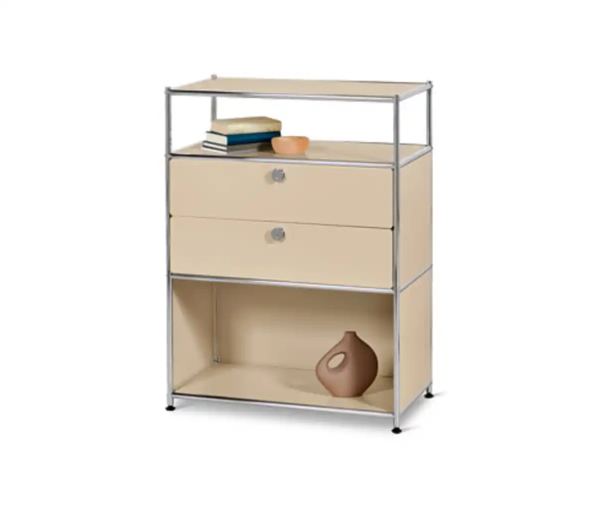 Bild 1 von Kommode Metall »CN3« mit 2 Schubladen, beige