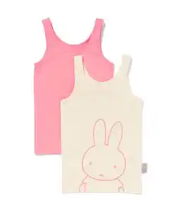 Miffy-Kinder-Unterhemden Stretch-Baumwolle – 2 Stück rosa