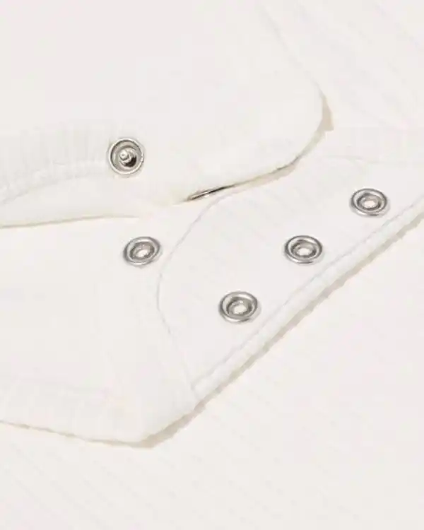 Bild 2 von Gerippte Strampler zum Mitwachsen Bambus mit Stretch – 2 Stück beige