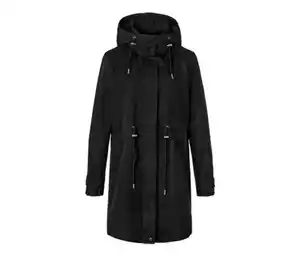 Parka mit Kapuze, schwarz