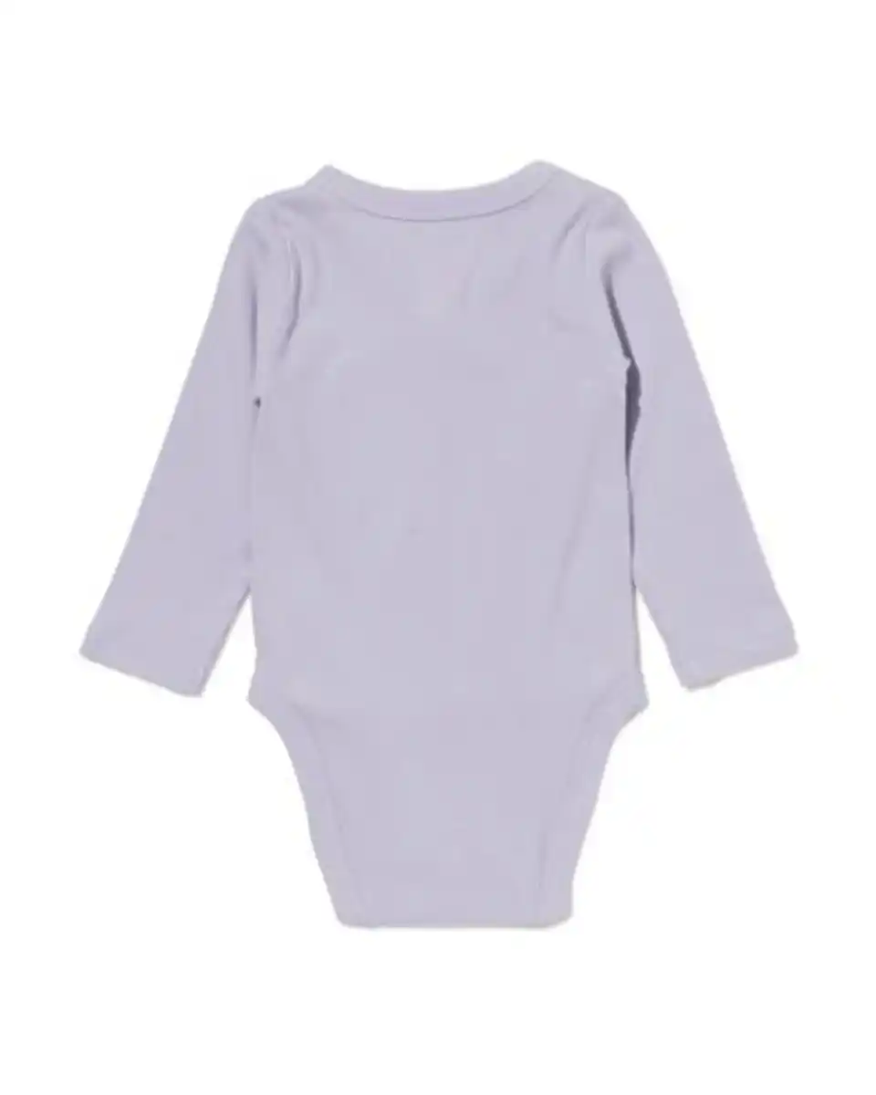 Bild 3 von größenflexibler Newborn-Wickelbody, Feinripp, mit Bambus/Elasthan violett