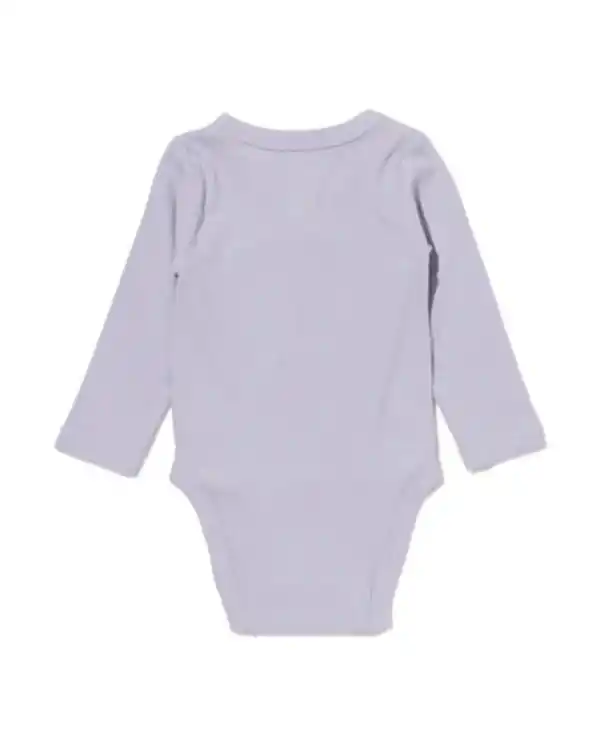 Bild 3 von größenflexibler Newborn-Wickelbody, Feinripp, mit Bambus/Elasthan violett