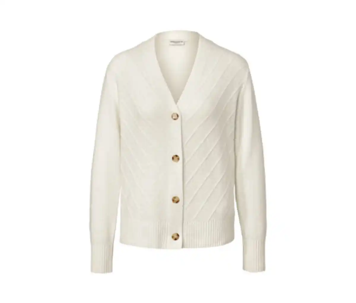 Bild 1 von Cardigan mit Strickstruktur, cremeweiß