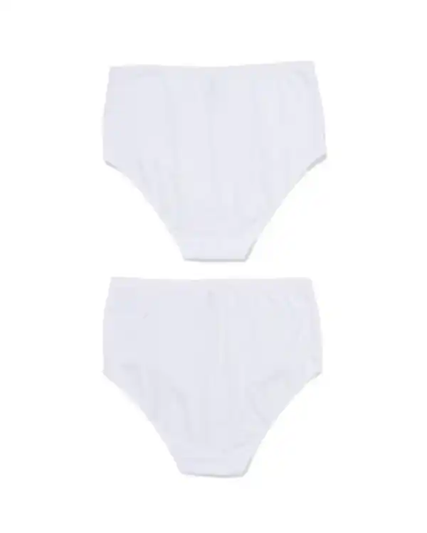 Bild 2 von 2er-Pack Damen-Taillenslips, Baumwolle/Elasthan weiß