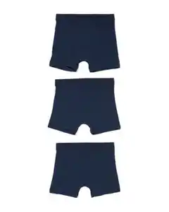 3er-Pack Kinder-Boxershorts, Basic, Baumwolle/Elasthan blau