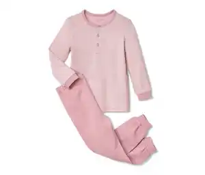 Kinder-Interlock-Pyjama, rosa